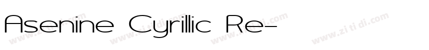 Asenine Cyrillic Re字体转换